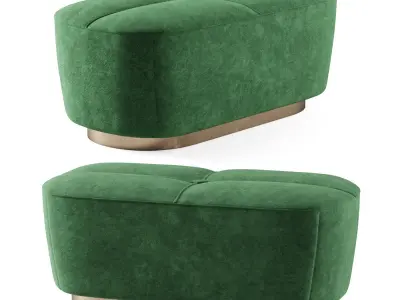 Minotti Jacques ottomans 3D model