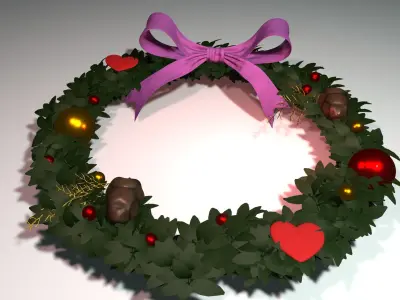 wreath christmas 3D model