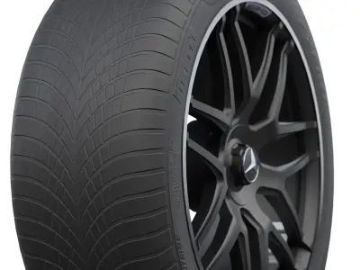 G-Class Wheel Low-poly 3D model