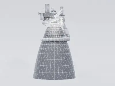 J-2X Rocket Engine Low-poly 3D model