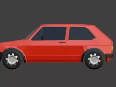 Car Golf Mk1 GTI  Low-poly 3D model