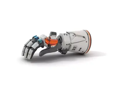 SciFi Robotic Arm Model Pack Low-poly 3D model