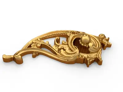 Classic decor ornament carved 14 3D model