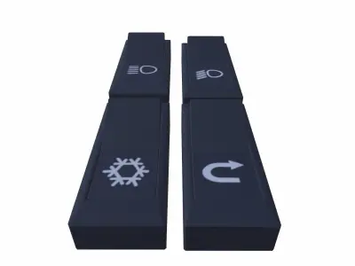 Vehicle Buttons Low-poly 3D model