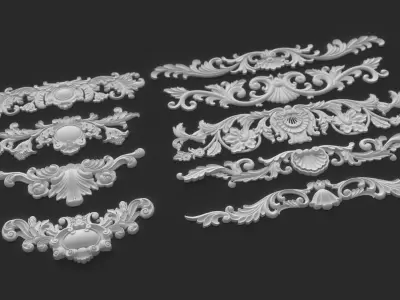 CNC Sculpted Ornament Pack Vol 8 3D print model