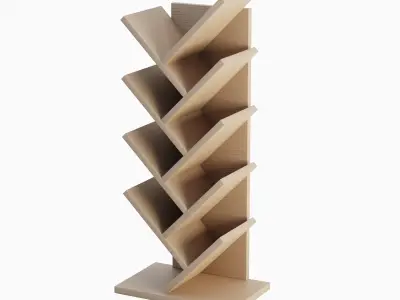Medium Bookshelf 02 Low-poly 3D model