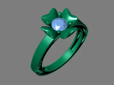 Rings for Women Womens Rings Stone Ring Ready STL 3DM Models  3D print model 7