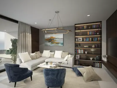 Living Room - Balcony 3D model