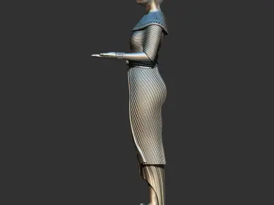 Nefertiti Egyptian Queen full body 3d Printable model 3D print model