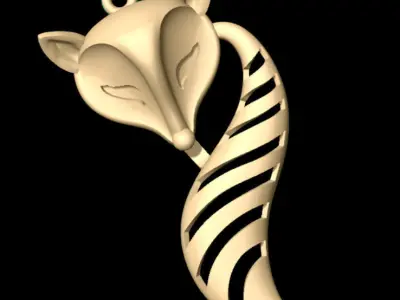 Baby Fox Pendant 3D print model