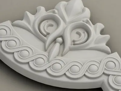 Molding with corner elements Harmony M107 3D model