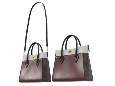 Louis Vuitton On My Side MM Bag Wine Low-poly 3D model
