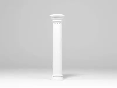 Columns architectural minimalistic Set Low-poly 3D model