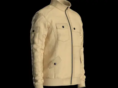 Mens Bomber Jacket 3D Model 3D model