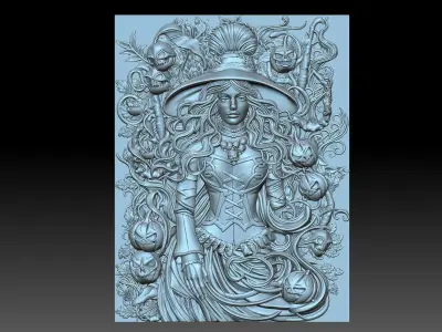 Witch 3D print model