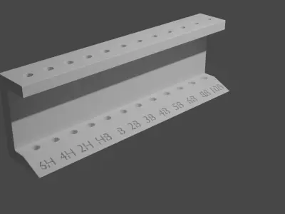 Graphite pencil set holder 3D print model