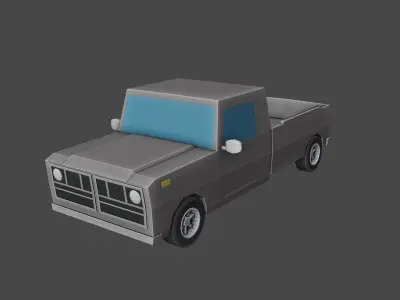 Low Poly Offroad truck Low-poly 3D model