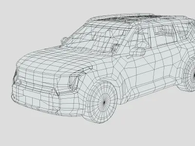 Kia EV9 GT-Line 2024 Low-poly 3D model