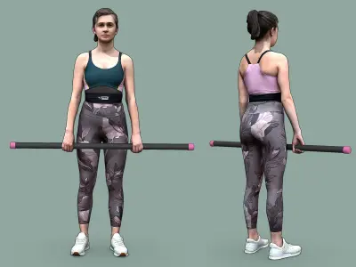 Stylized Fitness Character 3D model