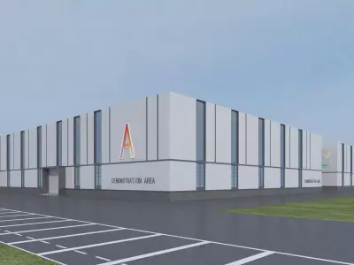 Industrial Building Factory 3D model