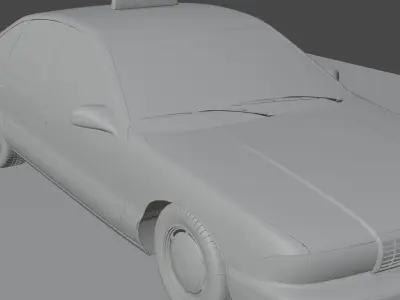 A taxi cab 3D model