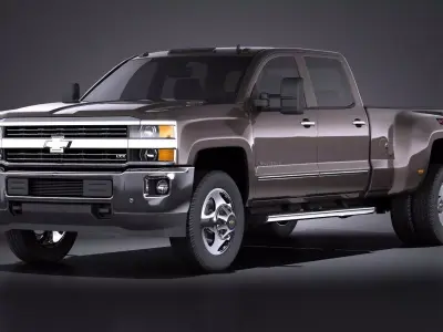 Chevrolet Silverado HD 2015 long VRAY  3D model