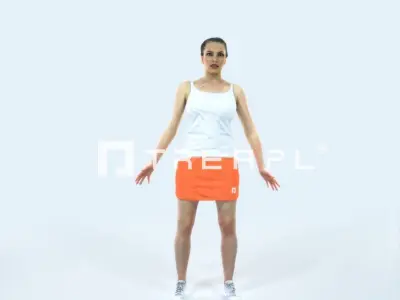 Dream D Animated Rigged Sports Woman Low-poly 3D model