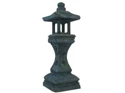 Japanese Stone Lantern 3D model