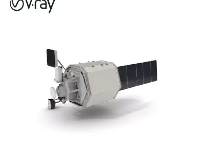 Satellite Model Pack with Detailed Panels and Equipment Low-poly 3D model