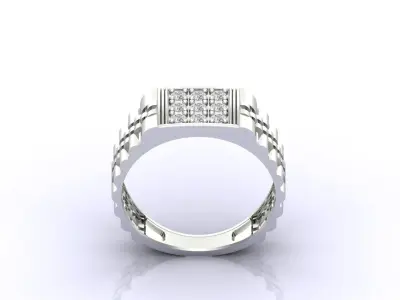 Print Ready STL 3DM  Gents Rings Diamond Men Ring  3D print model 188