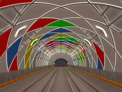 Metro station 3D model