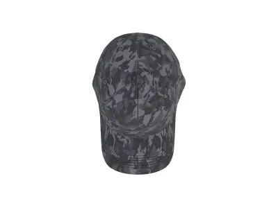 Gray Camouflage Fabric Cap 3D model
