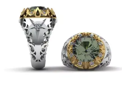 arabic men ring  3D print model