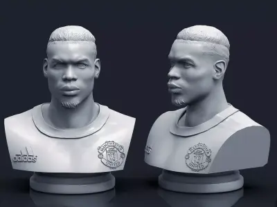 Paul Pogba 3D Printable Bust 3D print model