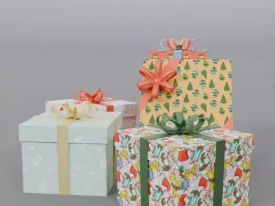 christmas gifts 3D model