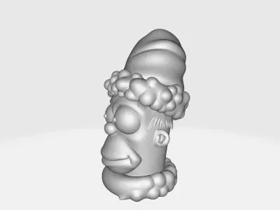 Christmas Cartoon Character Bust Funny Holiday Decoration 3D print model