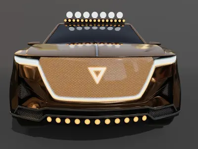 Limousine Car 3D model