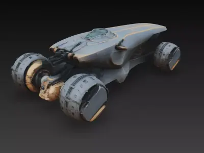 scifi vehicles set  3D model