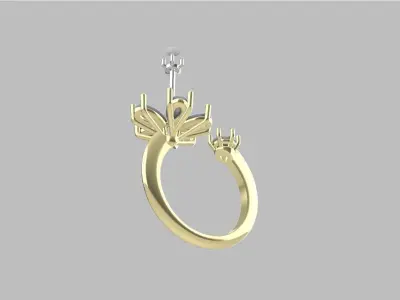 RING FLOWER 3D print model