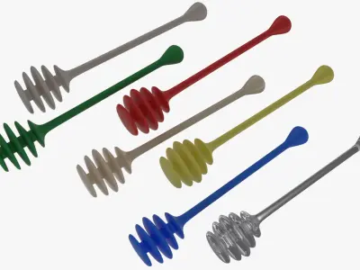 honey dipper plastic 3D model