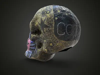 cancer zodiac scull Low-poly 3D model
