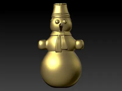 Snow man pendant 3D print model