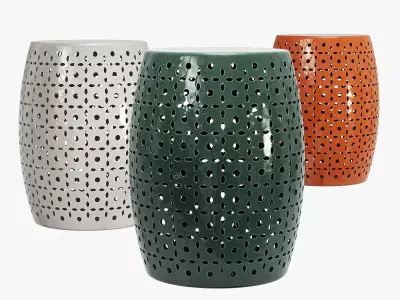 Zentique lovell garden stool 3D model