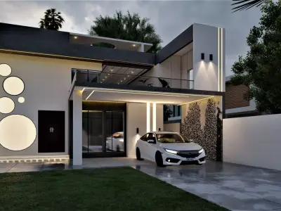 Modern Contemporary House 3D Model - SketchUp  AutoCAD  3D model