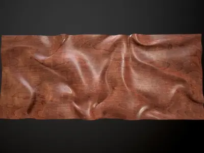 Drapery Wall Art Panel  for cnc carving 3D print model