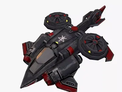 Spaceship Shee Low-poly 3D model