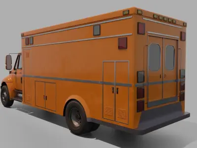 Truck International Durastar Low-poly 3D model