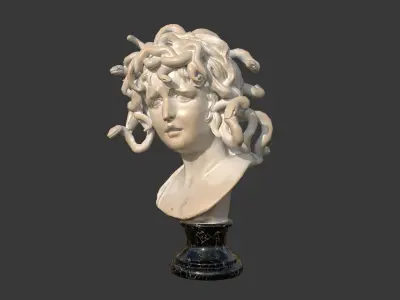 Medusa by Bernini Low-poly 3D model