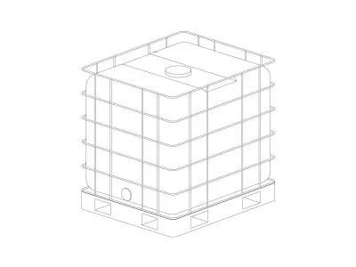 IBC Water Tank - Revit Family 3D model