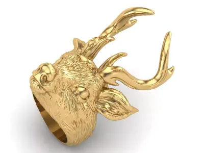 3D Deer Ring Printable Model 3D print model
